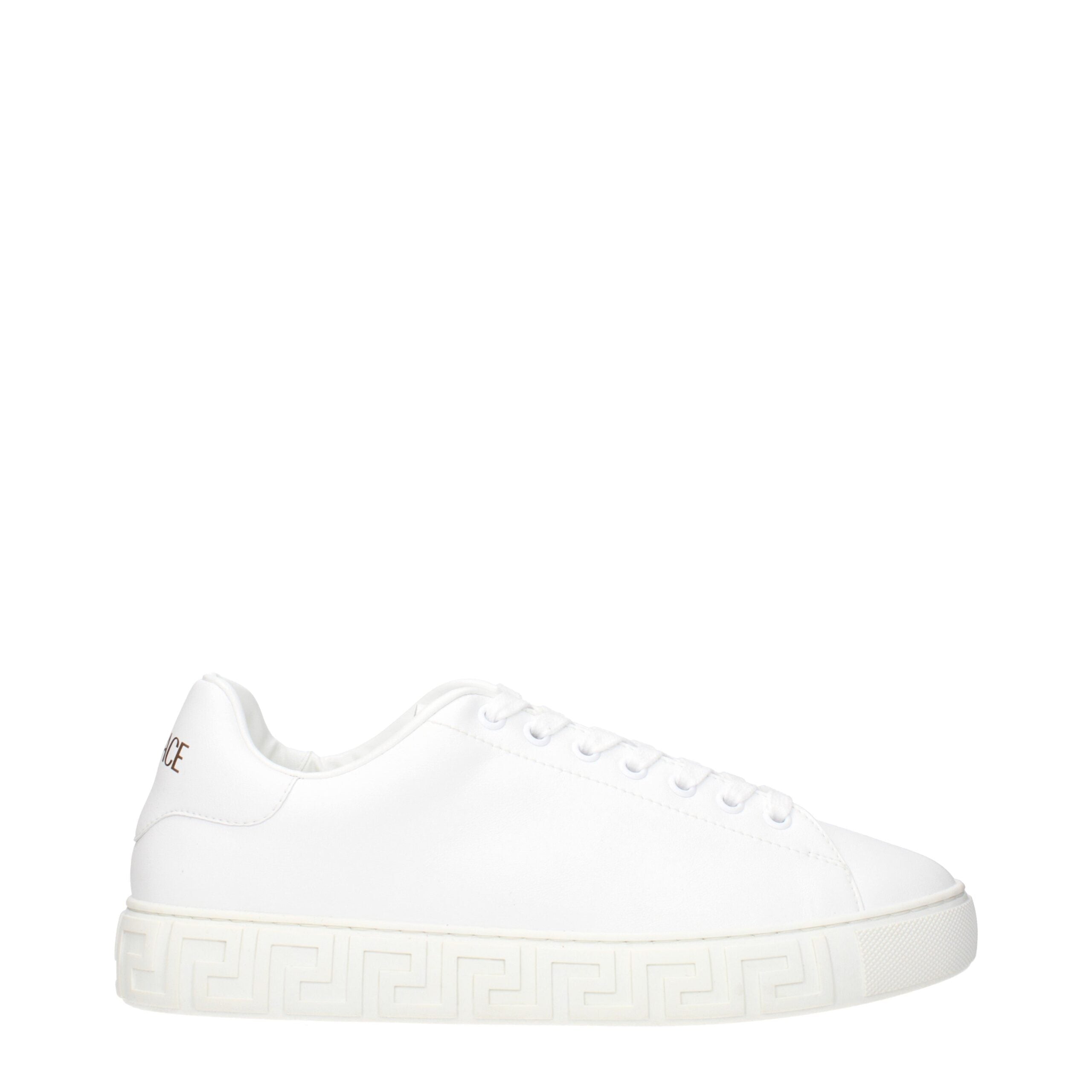 Versace White Leather Low Tops
